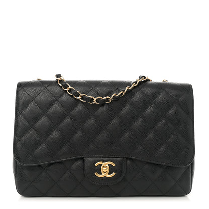 Chanel Caviar Quilted Jumbo Single Flap Black 1 of 11