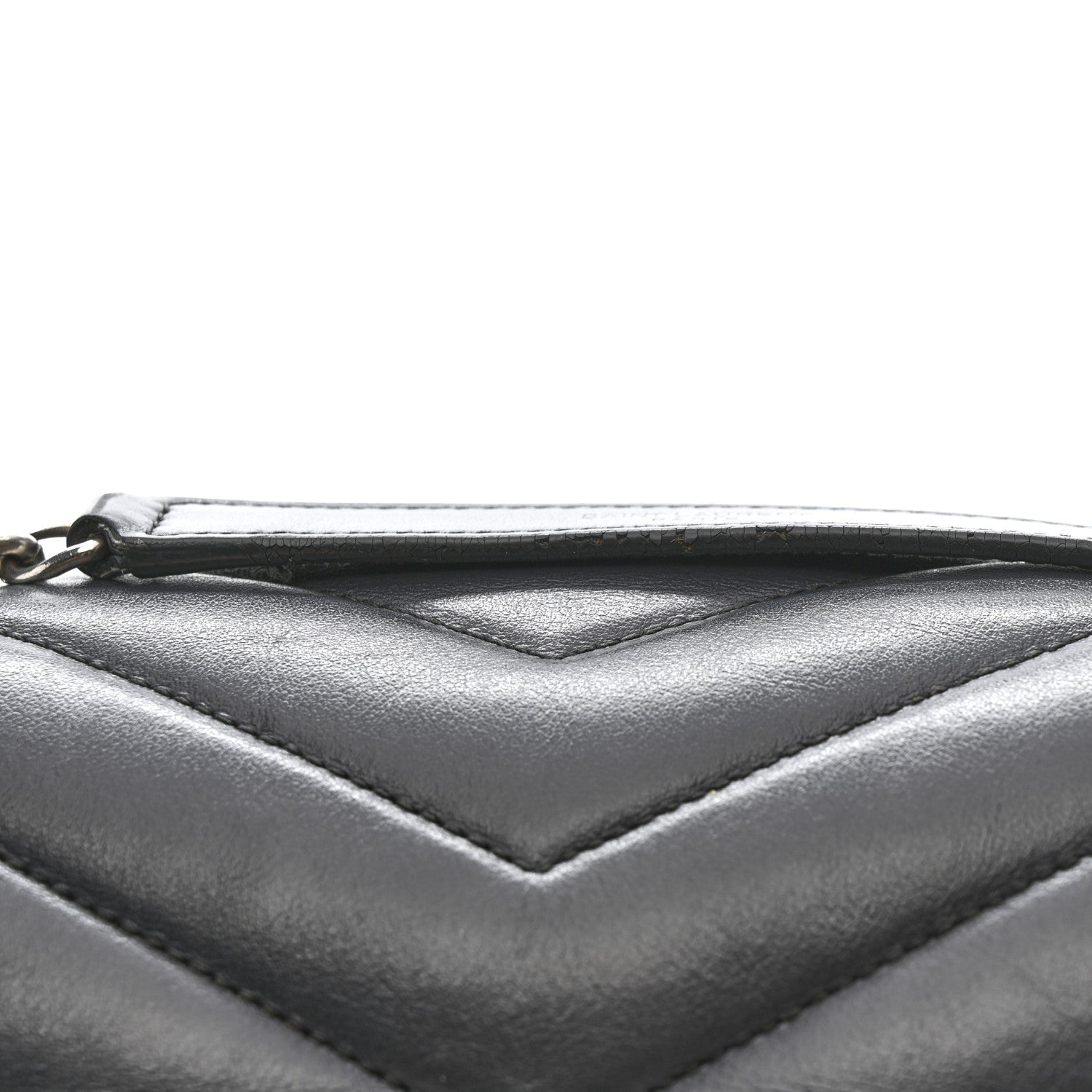 Saint Laurent Calfskin Y Quilted Monogram Medium Loulou Chain Satchel Storm 15 of 16