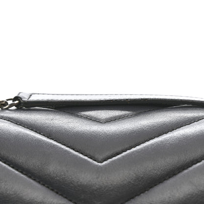 Saint Laurent Calfskin Y Quilted Monogram Medium Loulou Chain Satchel Storm 15 of 16