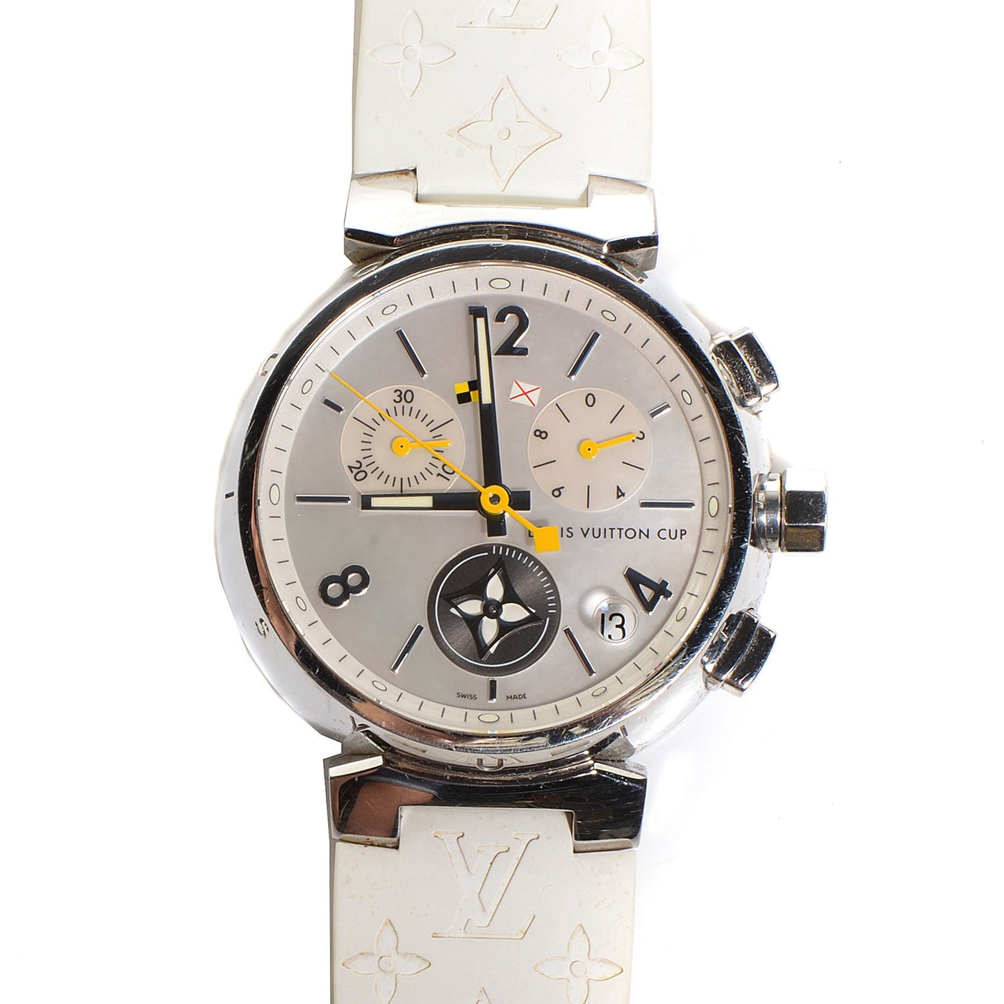 Stainless Steel Rubber Mother of Pearl 28mm Tambour Lovely Cup Quartz Watch