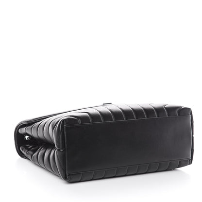 Saint Laurent Calfskin Y Quilted Monogram Medium Loulou Chain Satchel Black 3 of 8