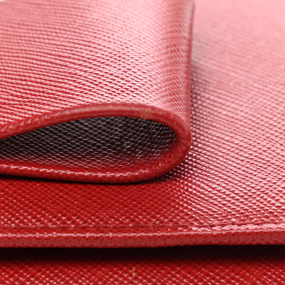 Prada Saffiano Fiocco Bow Continental Wallet Fuoco 10 of 13