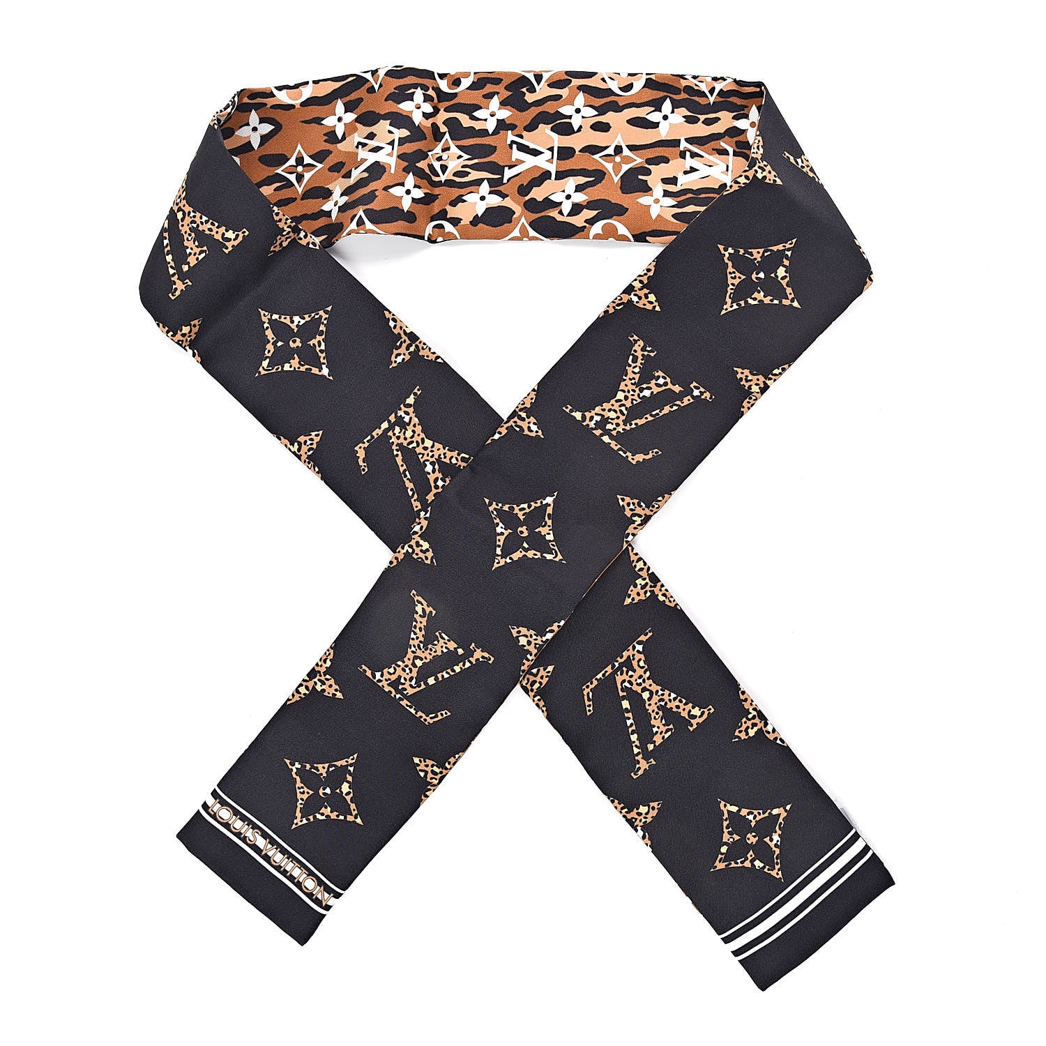 Louis Vuitton Silk Monogram Giant Jungle Bandeau Black 1 of 4