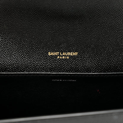 Saint Laurent Grain de Poudre Uptown Chain Wallet Black 8 of 11