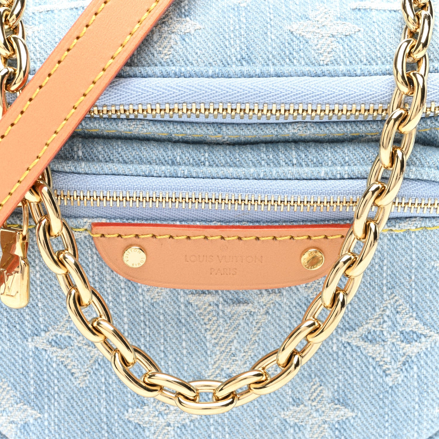 Louis Vuitton Monogram Denim Mini Bumbag Sky Blue 7 of 10