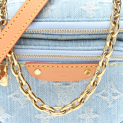Louis Vuitton Monogram Denim Mini Bumbag Sky Blue 7 of 10