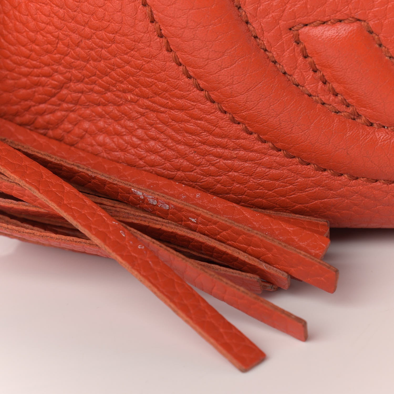 Gucci Pebbled Calfskin Small Soho Disco Bag Sun Orange 15 of 19