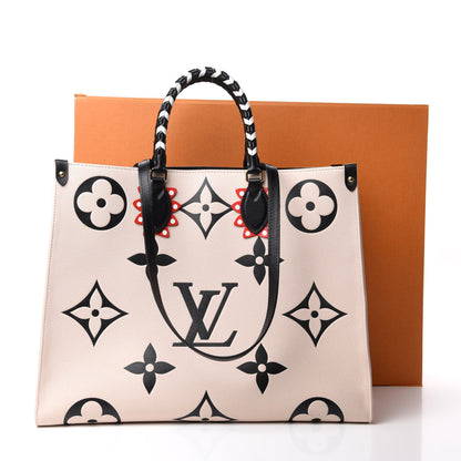 Louis Vuitton Empreinte Monogram Giant Crafty Onthego GM Creme Black 13 of 13