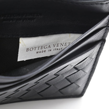 Bottega Veneta Calfskin Intrecciato Zip Card Holder Black 7 of 7