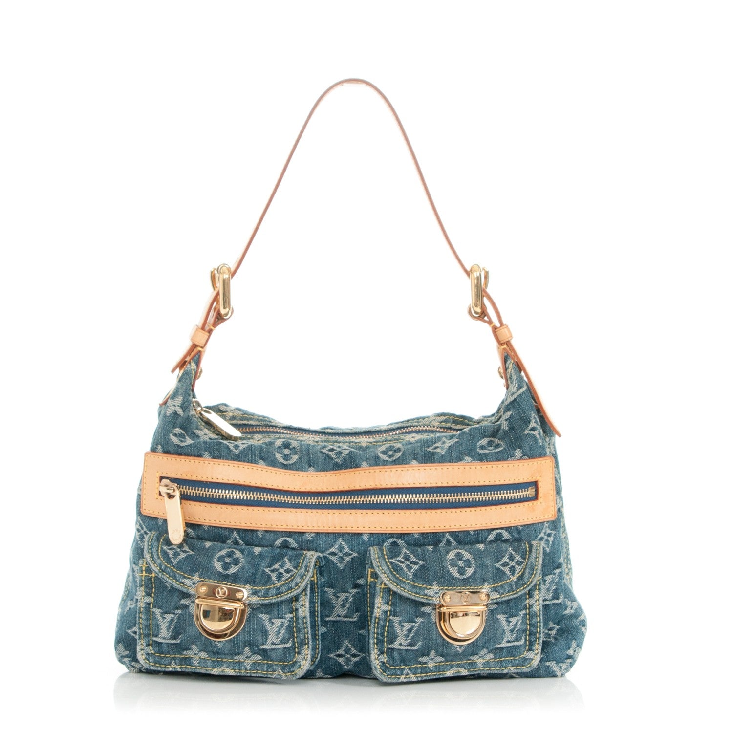 Louis Vuitton Monogram Denim Baggy PM Blue 1 of 10
