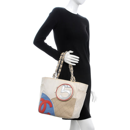 Chanel Canvas Quilted N°5 Shopping Tote Beige 2 of 24
