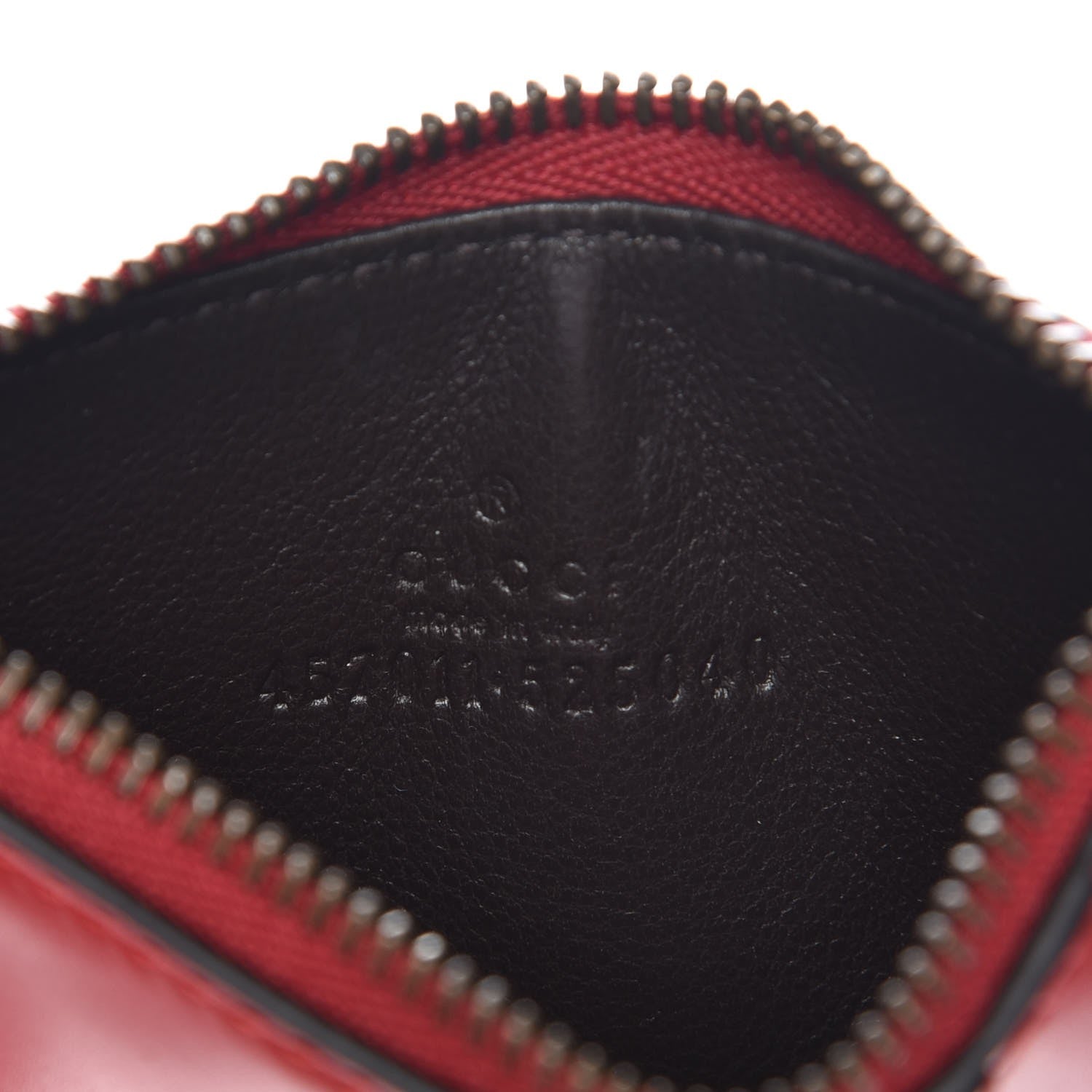 Gucci Calfskin GucciGhost Hamlet Skull Coin Case Card Holder Hibiscus Red 6 of 8