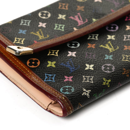 Louis Vuitton Monogram Multicolor Porte Tresor International Wallet Black 11 of 12
