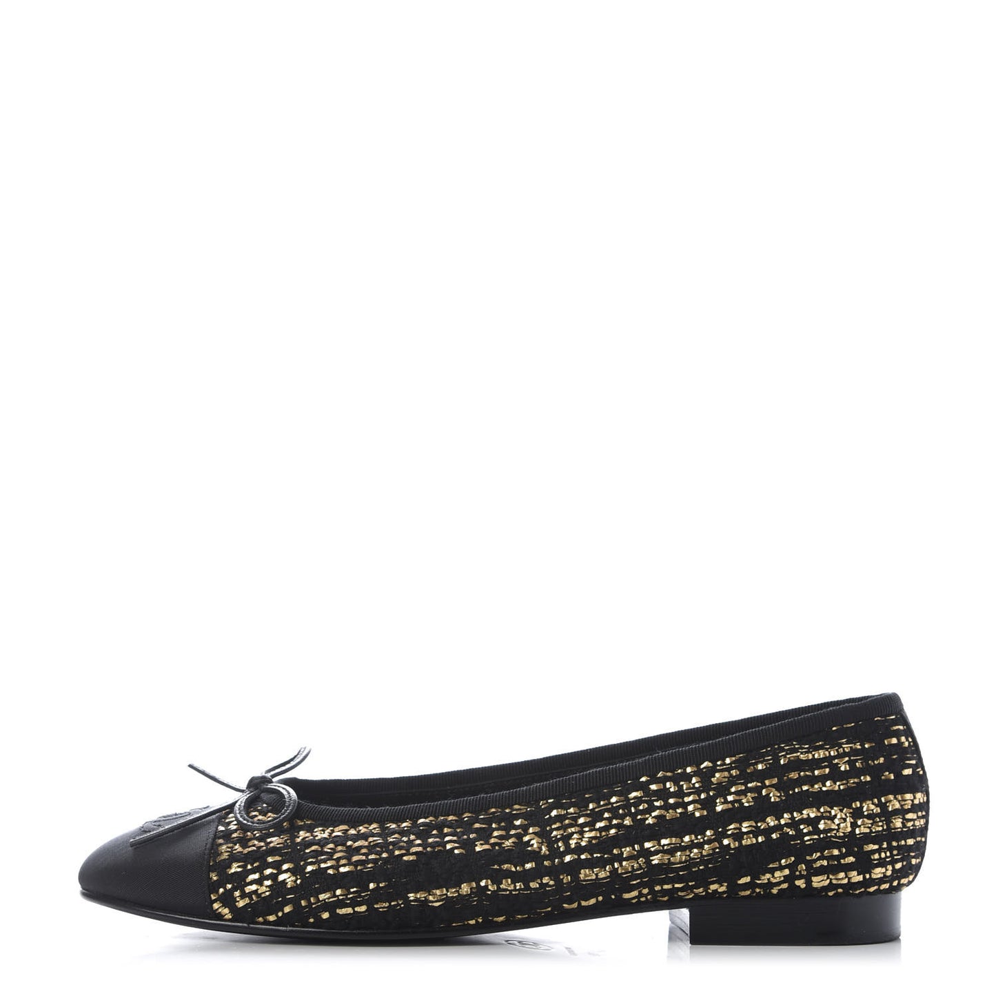 Tweed Flannel Cap Toe Ballerina Flats 39