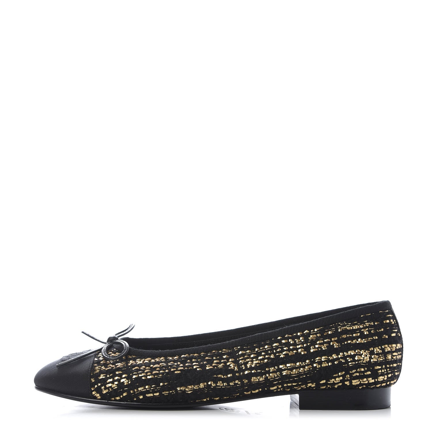 Chanel Tweed Flannel Cap Toe Ballerina Flats 39 1 of 9