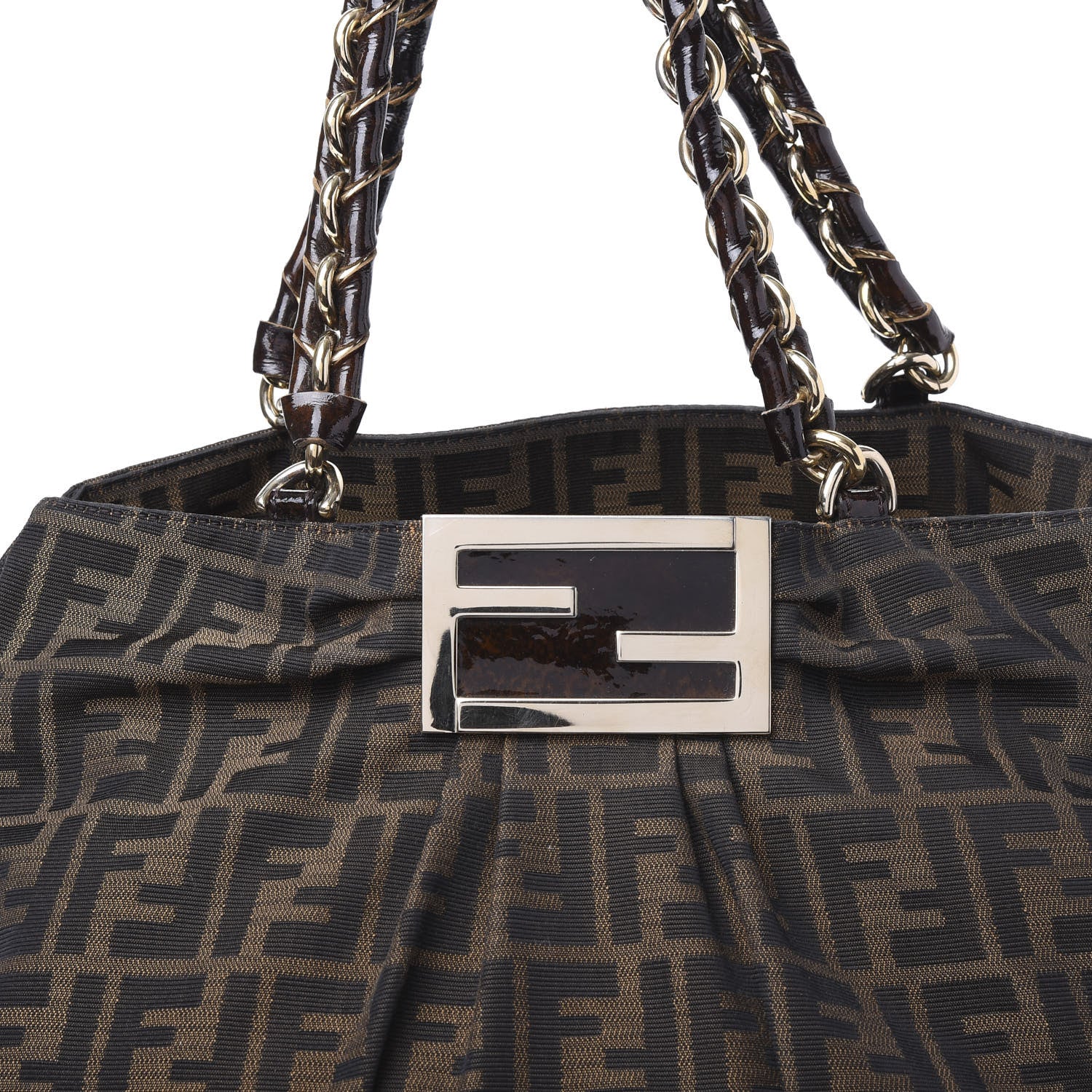 Fendi Zucca Mia Tote Tobacco 6 of 10