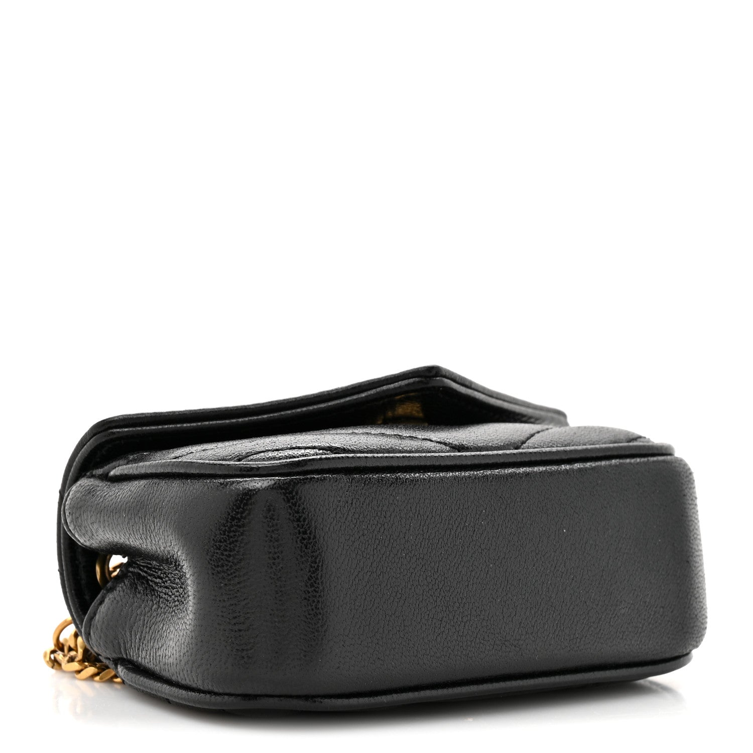 Saint Laurent Lambskin Chevron Quilted Micro LouLou Black 4 of 10