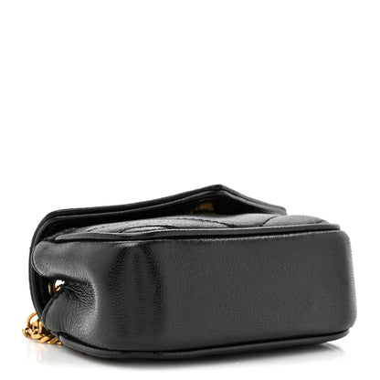 Saint Laurent Lambskin Chevron Quilted Micro LouLou Black 4 of 10
