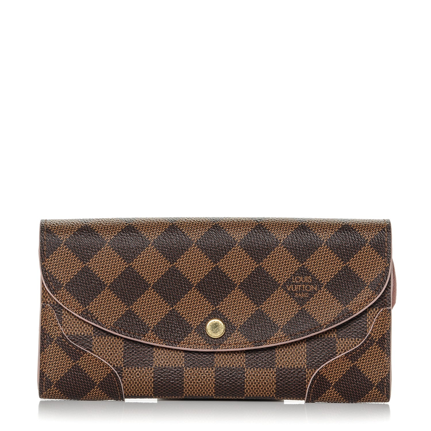 Louis Vuitton Damier Ebene Caissa Wallet Rose Ballerine 1 of 6