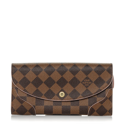 Louis Vuitton Damier Ebene Caissa Wallet Rose Ballerine 1 of 6