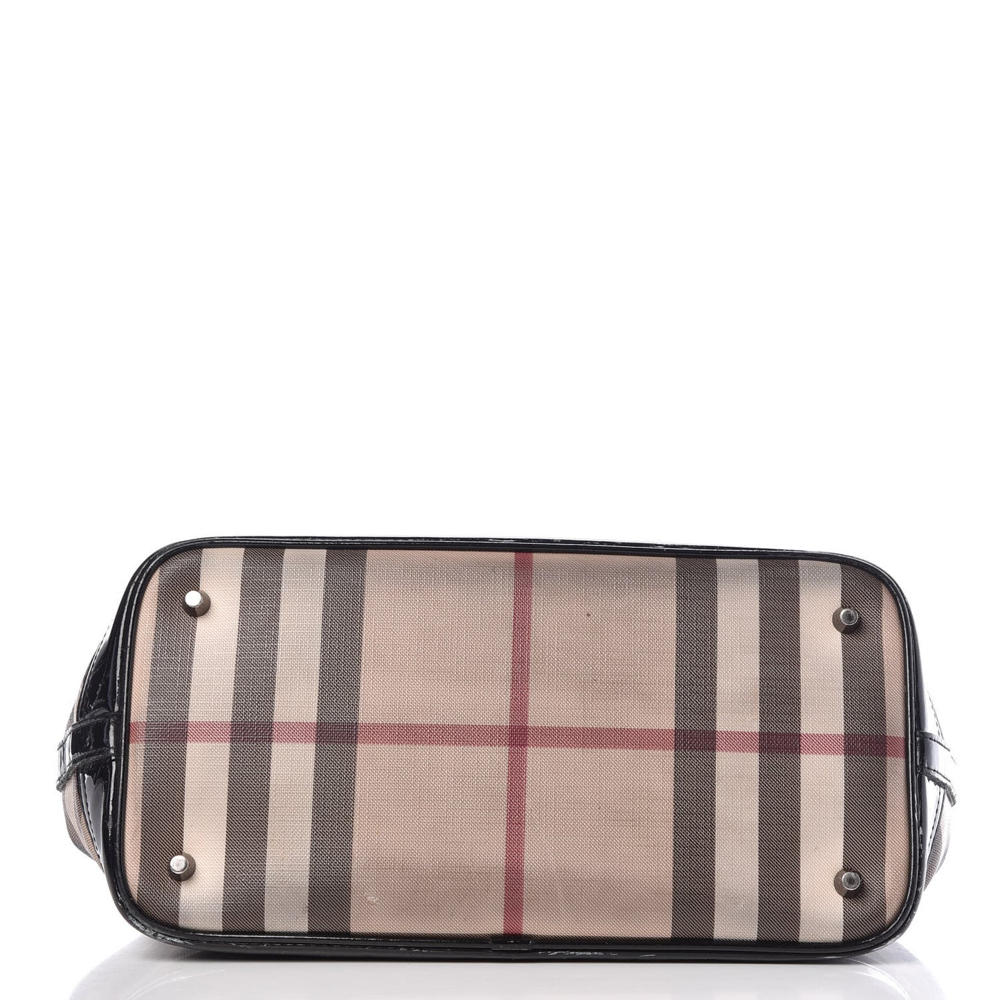 Patent Supernova Check Tote Black