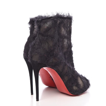 Christian Louboutin Organza Toubootfrou 100 Ankle Booties 38.5 Black 4 of 8