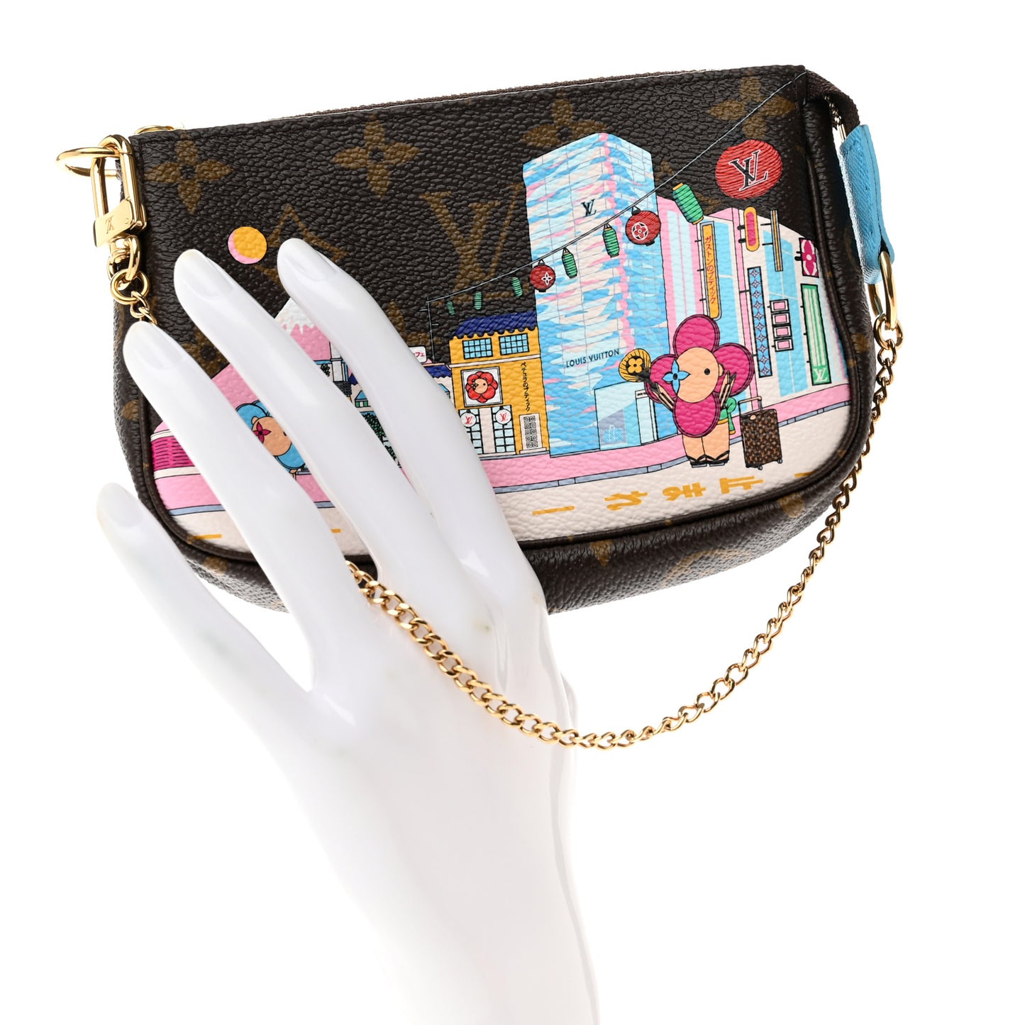 Monogram 2022 Christmas Animation Tokyo Mini Pochette Accessories Blue
