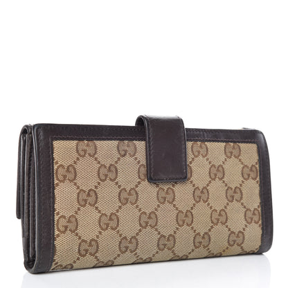 Gucci Monogram Margaux Calfskin Sukey Continental Organizer Wallet Beige Ebony Cocoa 3 of 12