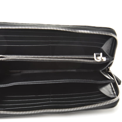 Prada Soft Calfskin Diagramme Zip Around Wallet Black 5 of 11
