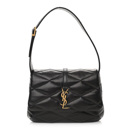 Saint Laurent Lambskin Quilted Le 57 Diamond Shoulder Bag Black 1 of 10