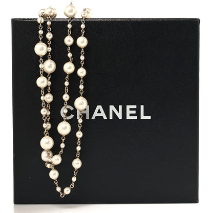 Chanel Pearl Enamel CC Long Necklace Gold 5 of 5