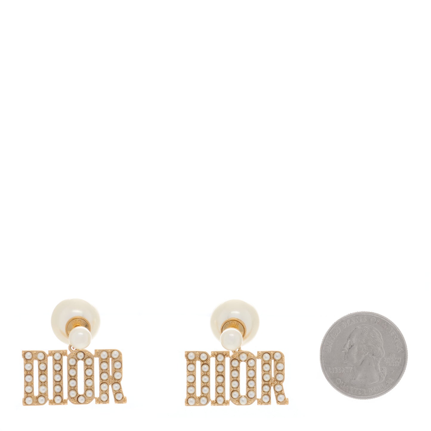 Metal Pearl Tribal Drop Earrings Gold