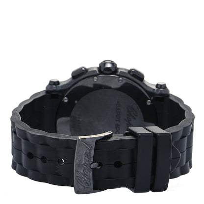 Chopard PVD Stainless Steel Rubber 5 Diamond 42mm Happy Sport Chronograph Quartz Watch Black 3 of 5