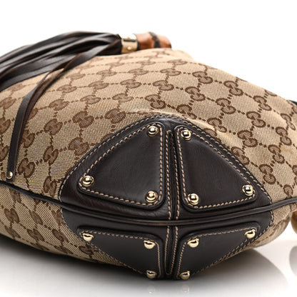 Gucci Monogram Medium Indy Top Handle Hobo Dark Brown 10 of 11
