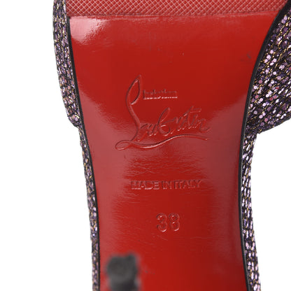 Christian Louboutin Glitter Lady Crazy Fur 120 Platform Pumps 38 Pivoine Purple 7 of 8
