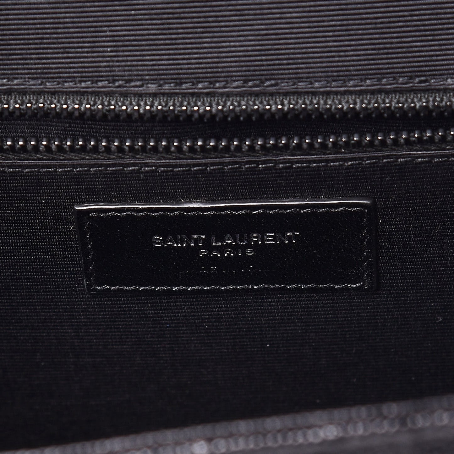 Grain De Poudre Textured Mixed Matelasse Large Triquilt Monogram Monochrome Satchel Black