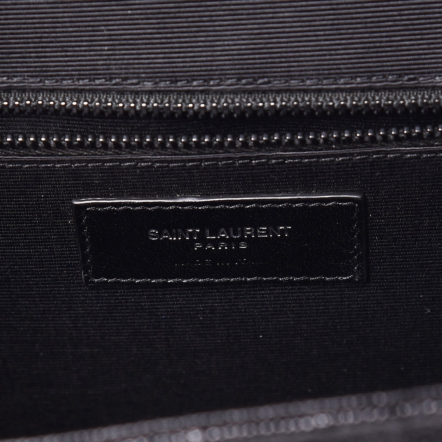 Saint Laurent Grain De Poudre Textured Mixed Matelasse Large Triquilt Monogram Monochrome Satchel Black 8 of 11