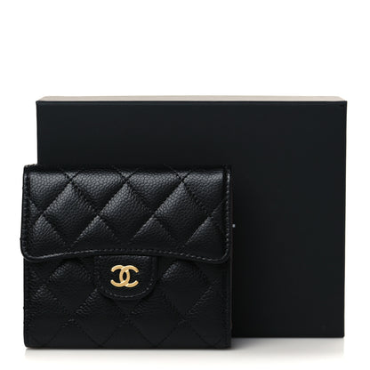 Chanel Caviar Quilted Compact Flap Wallet Black 9 of 9