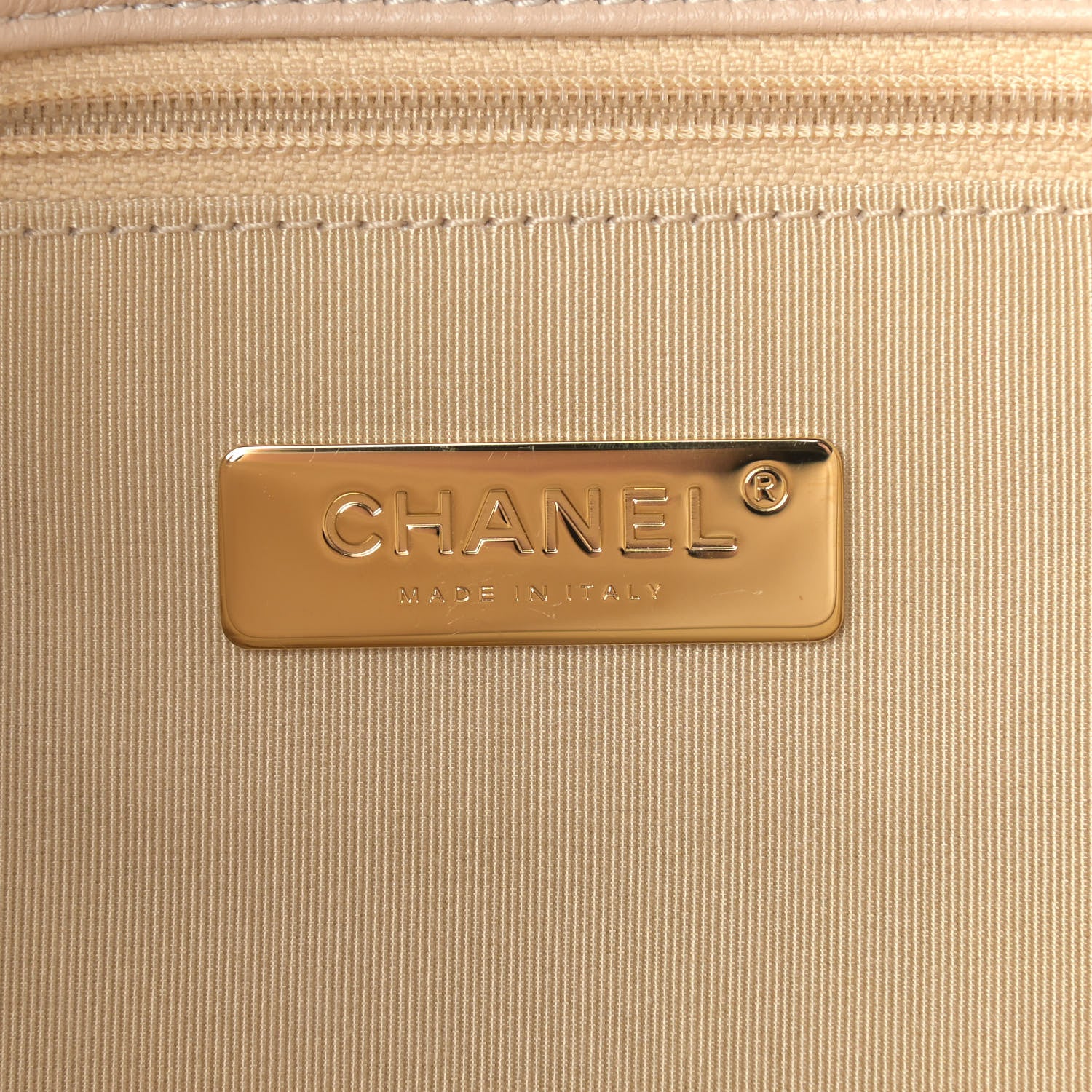 Chanel Lambskin Quilted Large Chanel 19 Flap Beige 6 of 9