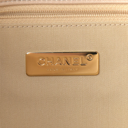 Chanel Lambskin Quilted Large Chanel 19 Flap Beige 6 of 9