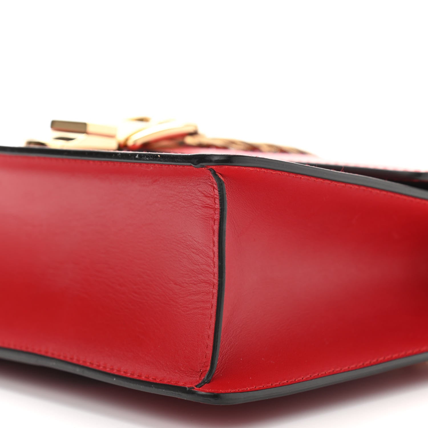 Gucci Calfskin Small Sylvie Shoulder Bag Hibiscus Red 9 of 11