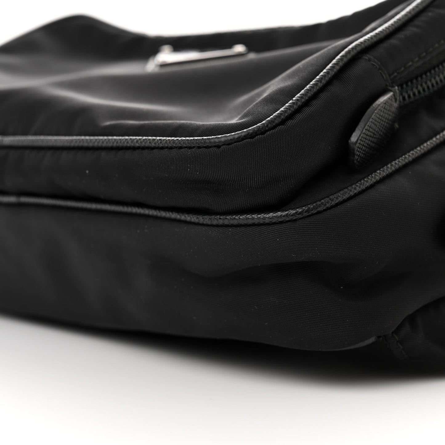 Re-Nylon Saffiano Belt Bag L Black