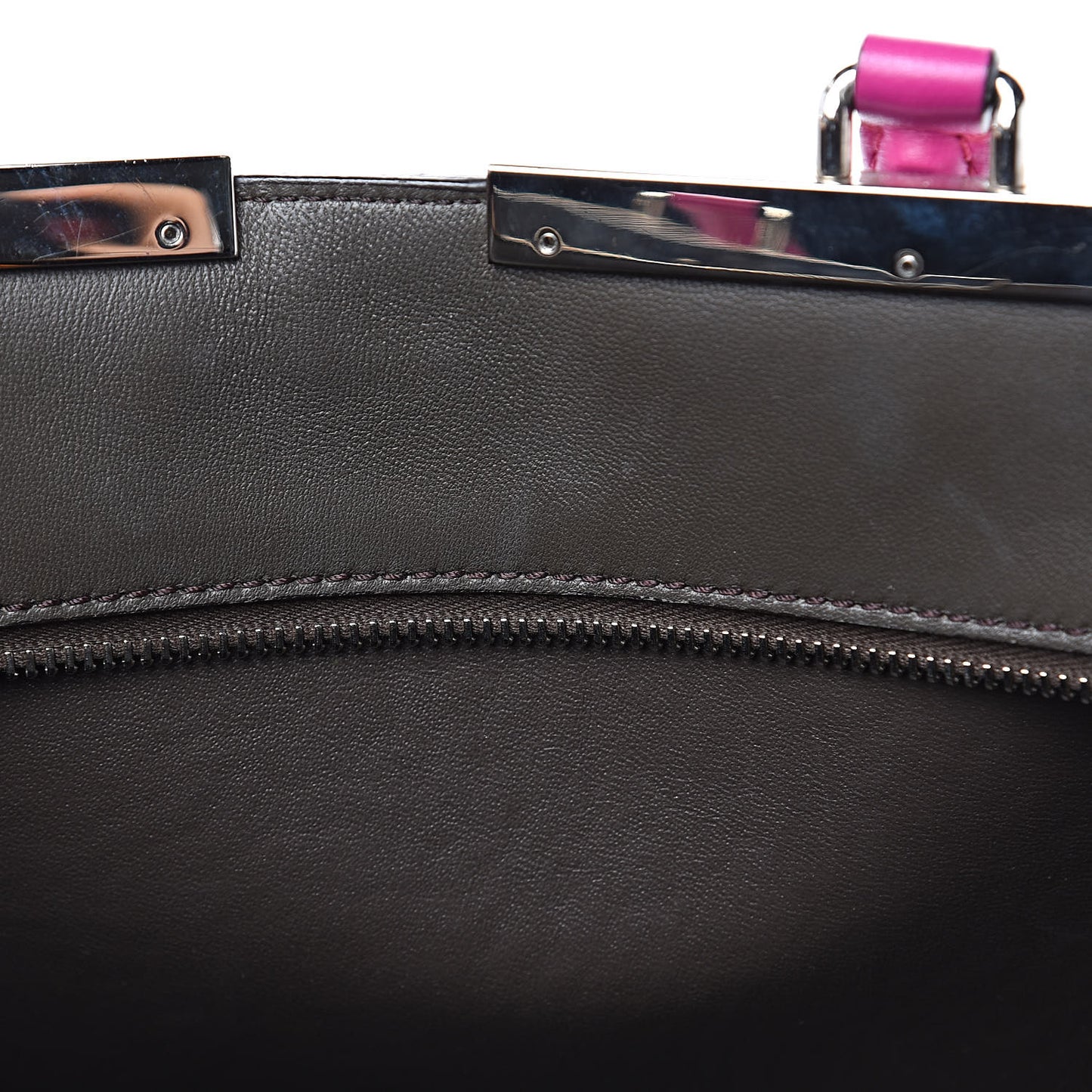 Vitello Dolce Shiny Nappa Petite 3Jours Tote Magenta Carbone