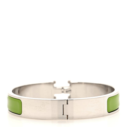Hermes Enamel Narrow Clic Clac H Bracelet PM Vert Prairie 3 of 4