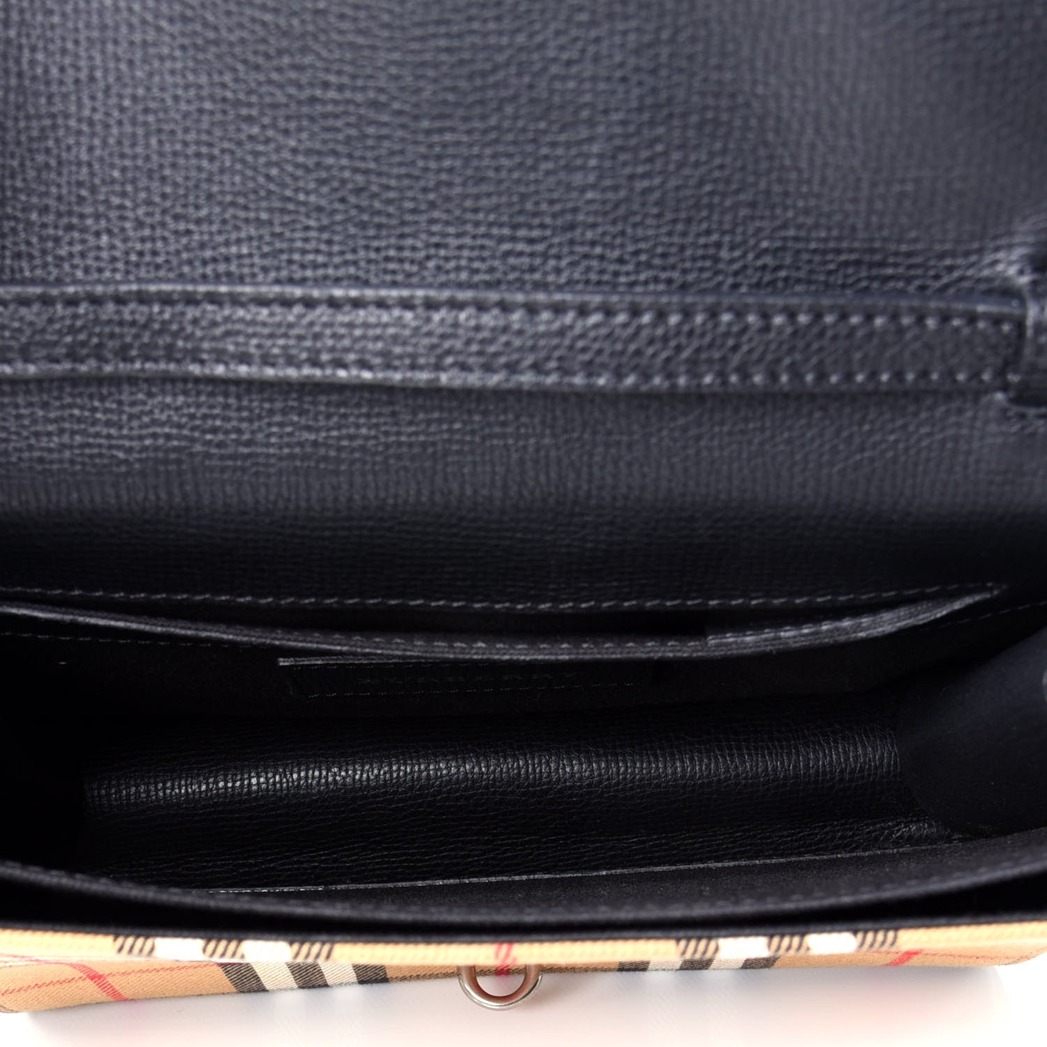 Burberry Derby Calfskin Vintage Check Small Macken Crossbody Bag Black 5 of 9