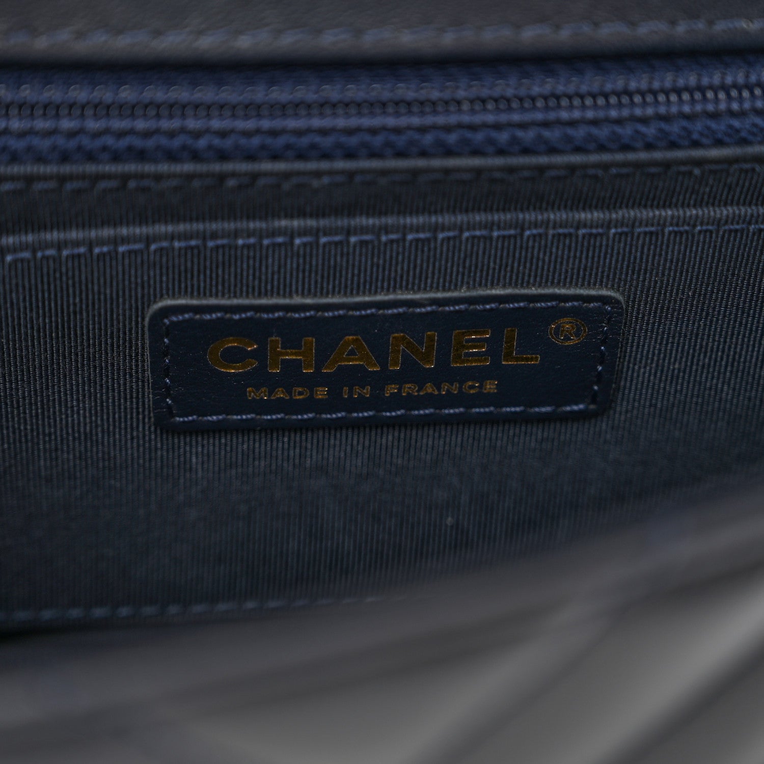 Chanel Calfskin Chevron Quilted Mini Statement Flap Navy Blue 7 of 11