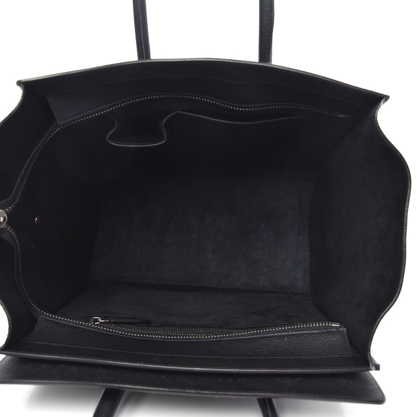 Drummed Calfskin Mini Luggage Black