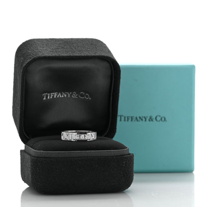 Tiffany 18k White Gold Diamond Atlas Ring 56 7.5 5 of 5