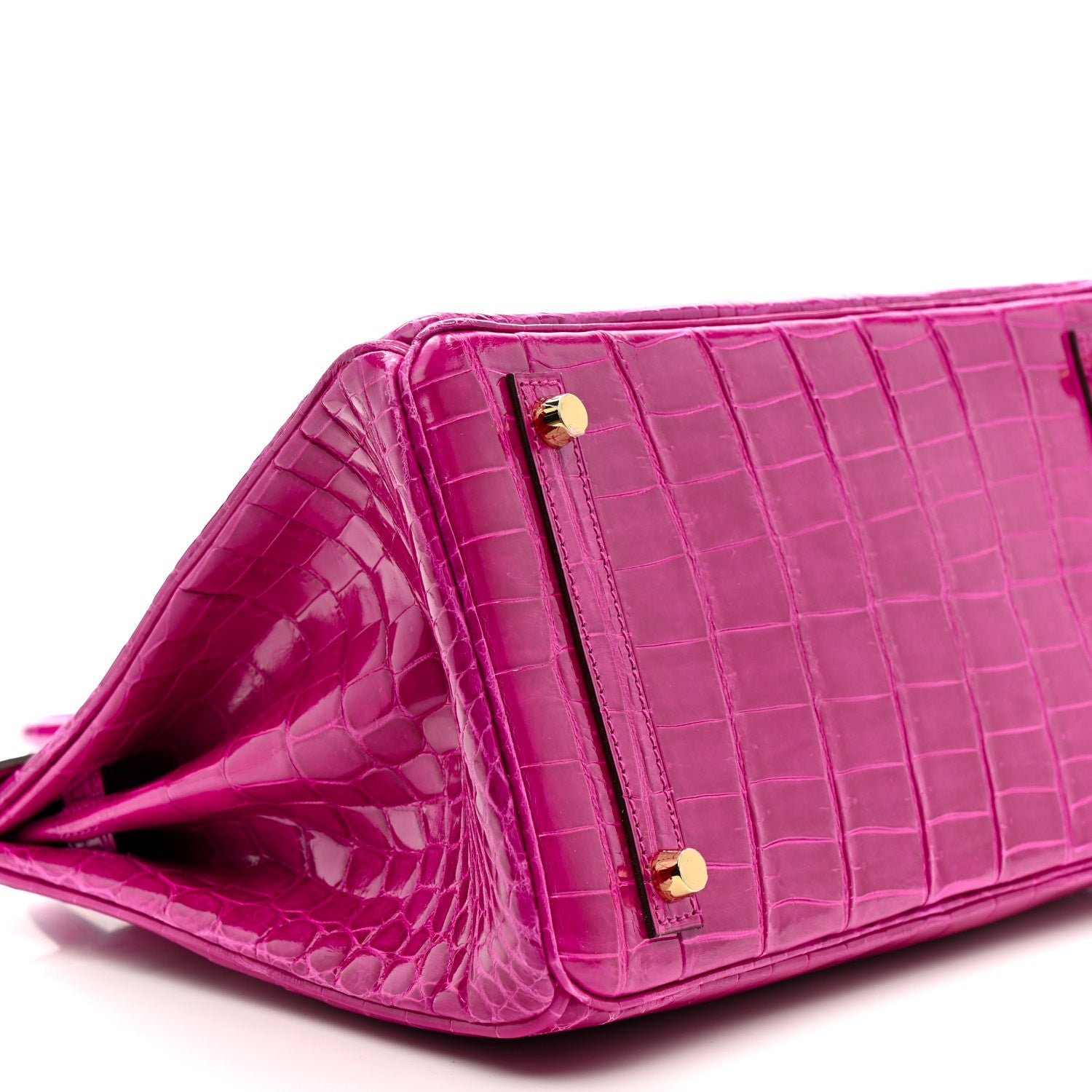 Hermes Shiny Niloticus Crocodile Birkin 30 Rose Scheherazade 9 of 11