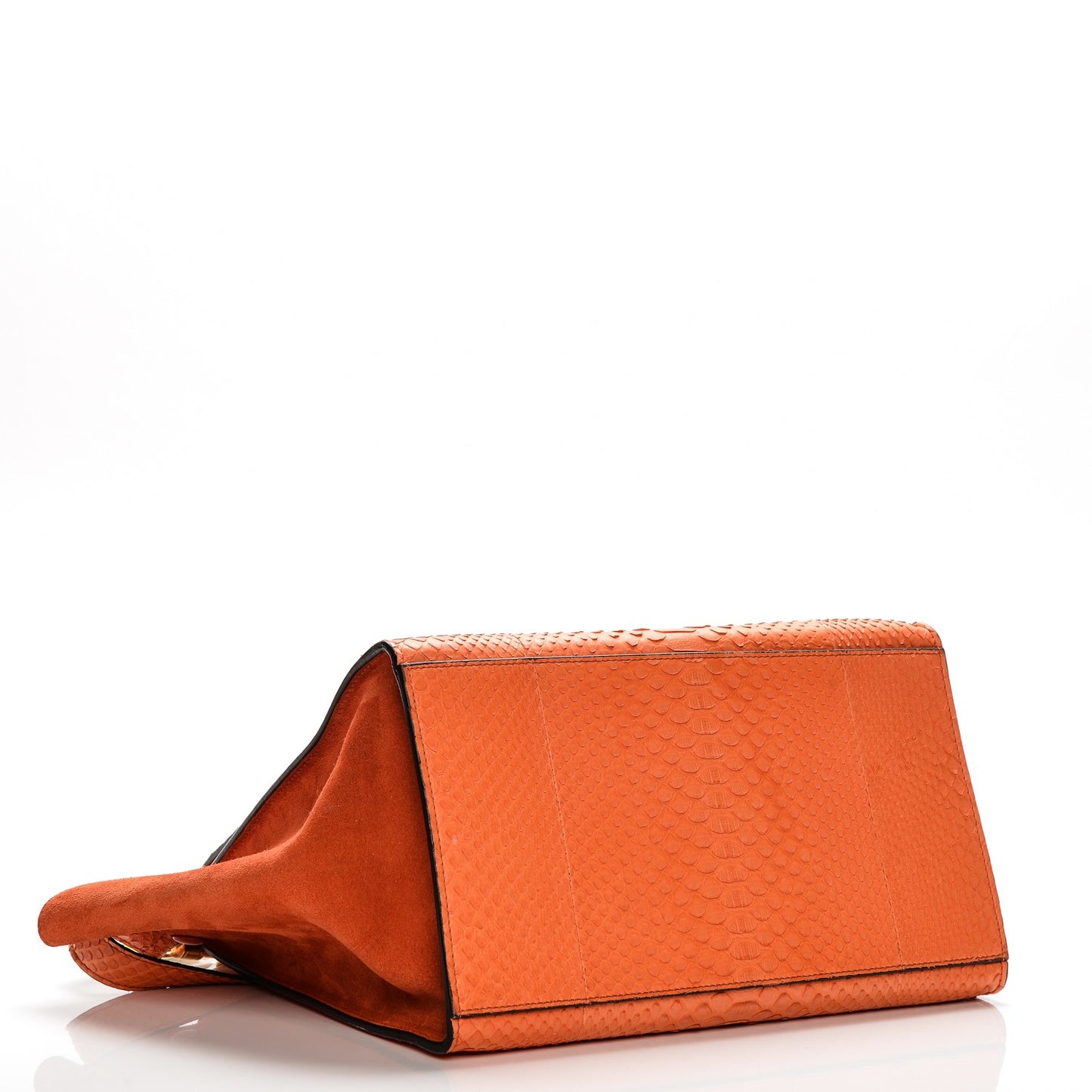 Python Suede Medium Trapeze Fluo Orange
